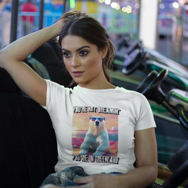 Camiseta Urso Polar De Origami Da Groenlândia Em Óculos De  (Criador carregado)