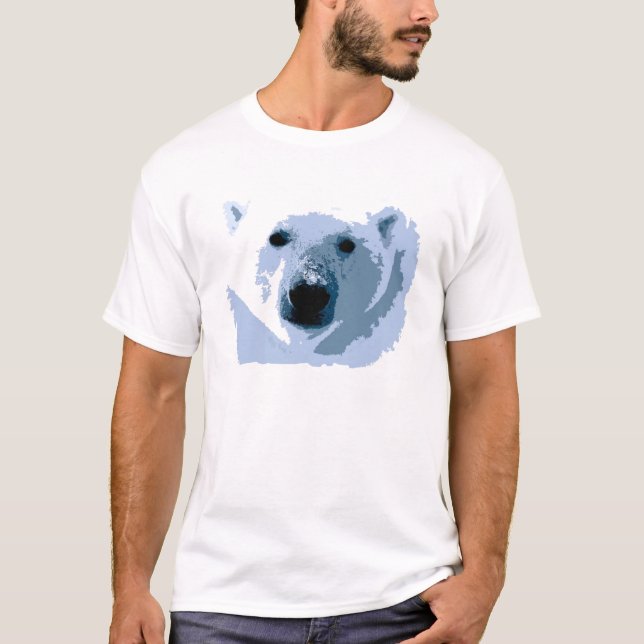 Camiseta Urso Polar de pop Art (Frente)