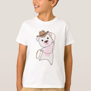 Camiseta Urso Polar Do Cowboy Urso Pequeno Urso De Teddy Oc