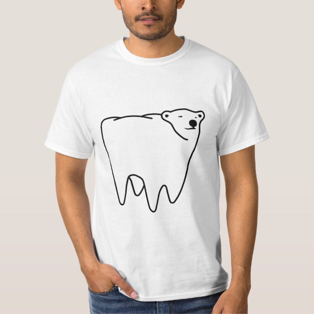 Camiseta Urso polar do dente do urso do Molar (Frente)