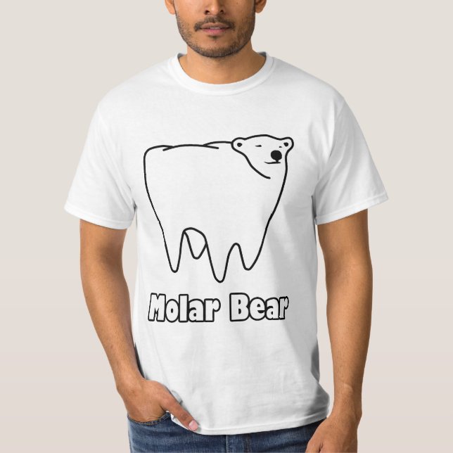 Camiseta Urso polar do dente do urso do Molar (Frente)