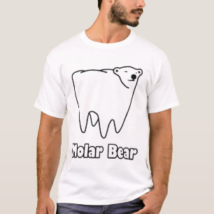 Camiseta Urso polar do dente do urso do Molar
