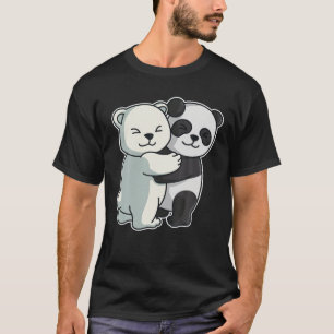 Camiseta Urso Polar E Animais De Panda Cuecas Para Mulheres