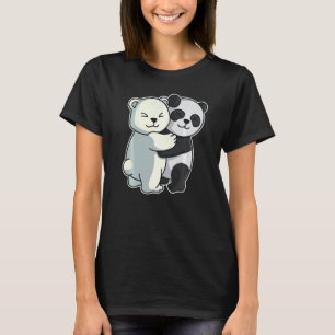 Camiseta Urso Polar E Animais De Panda Cuecas Para Mulheres