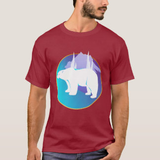 Camiseta Urso polar em um t-shirt do círculo