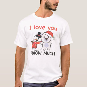 Camiseta Urso Polar Eu Te Amo Neve Muito Pun Neve