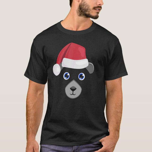 Camiseta Urso Polar Face Animal Grande Rosto Bonito Costume (Frente)