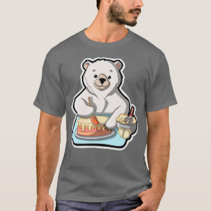 Camiseta Urso Polar Fazendo Design Animal Adorável Kawaii A