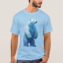 Urso Polar Feito De Fragmentos De Gelo Em Pé no Ár