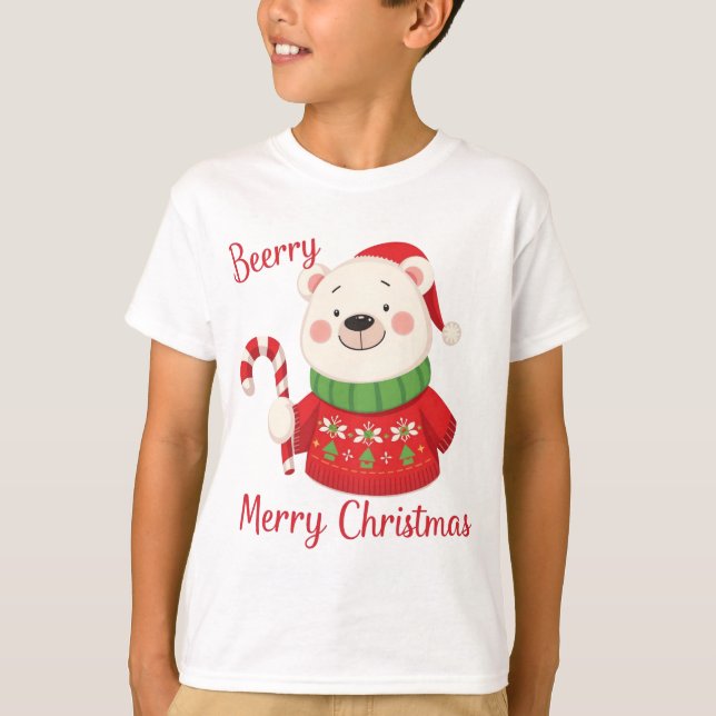 Camiseta Urso Polar Feliz de Natal (Frente)