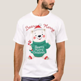 Camiseta Urso Polar Feliz de Natal