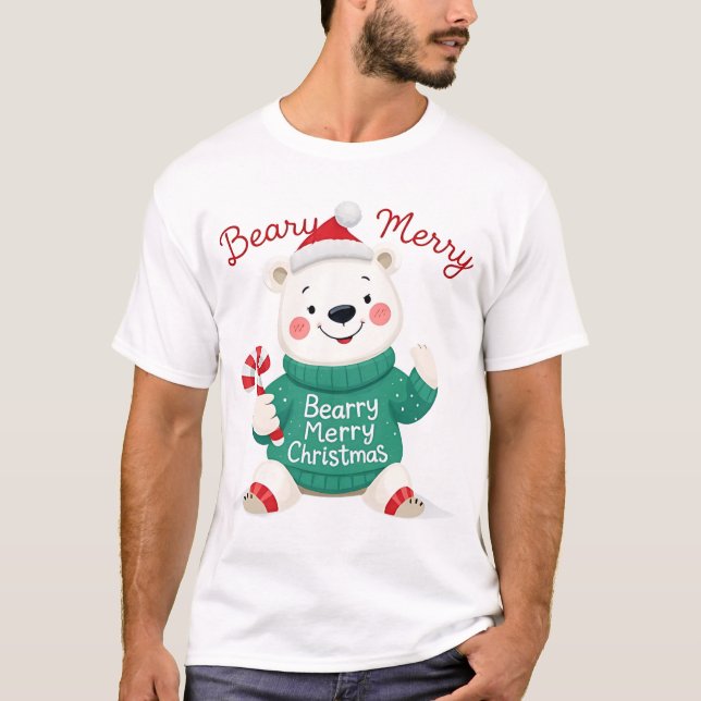 Camiseta Urso Polar Feliz de Natal (Frente)