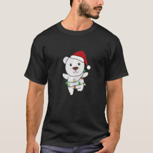 Camiseta Urso Polar Feliz de Natal Animais de inverno Polar
