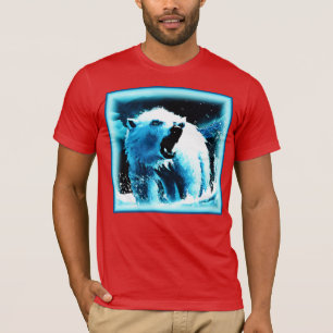 Camiseta "Urso Polar Irritado" - Pintura Bonita. Comprar Ag