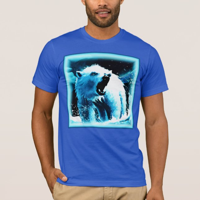 Camiseta "Urso Polar Irritado" - Pintura Bonita. Comprar Ag (Frente)