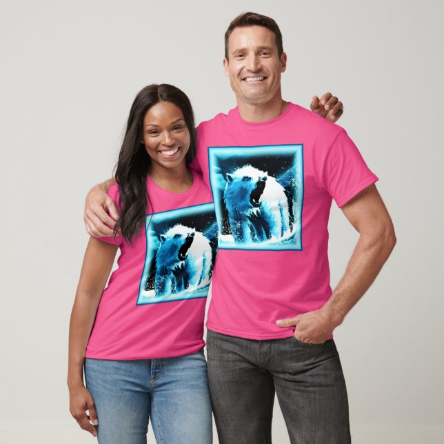 Camiseta "Urso Polar Irritado" - Pintura Bonita. Comprar Ag (Unissex)