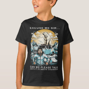 Camiseta Urso Polar Mudanças Climáticas Proteção Ambiental