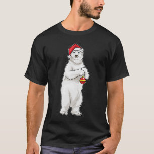 Camiseta Urso polar Natal bola de Natal