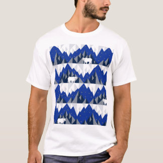 Camiseta Urso Polar no Padrão Iceberg Sem Olhos.