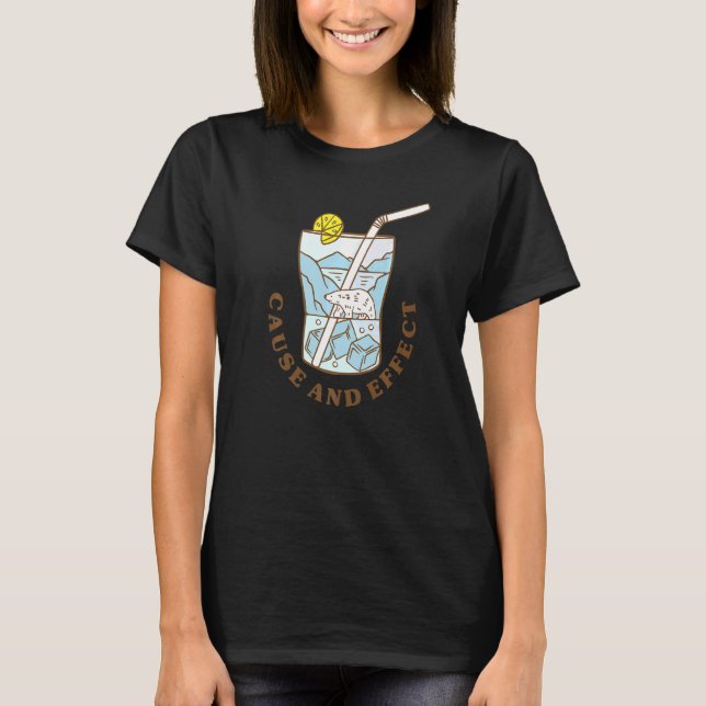 Camiseta Urso Polar Num Vidro De Gelo (Frente)