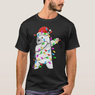 Camiseta Urso Polar Para Meninas Árvore De Natal