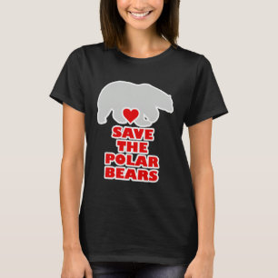 Camiseta Urso Polar para Mulheres Salve os Ursos Polares