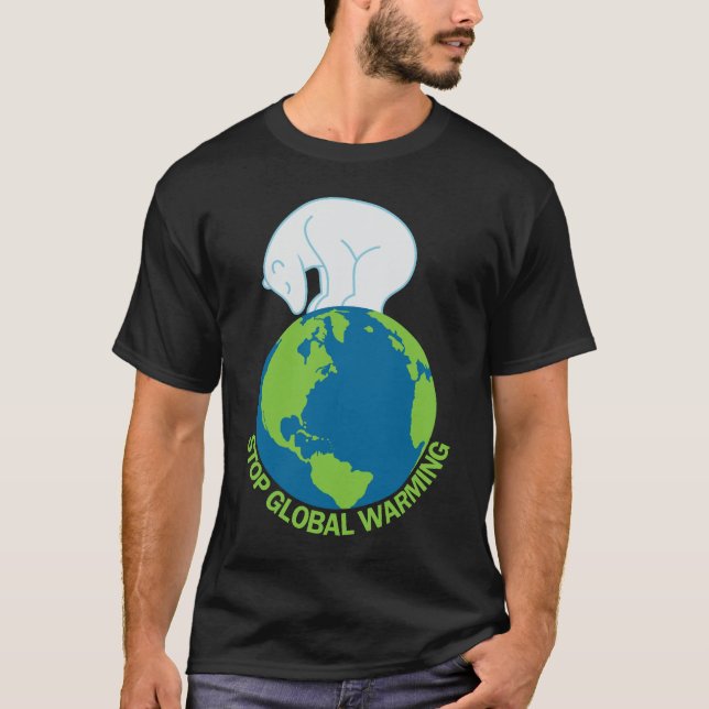 Camiseta Urso Polar Para O Aquecimento Global (Frente)