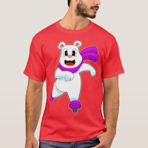 Camiseta Urso Polar Patinação no gelo Patins
