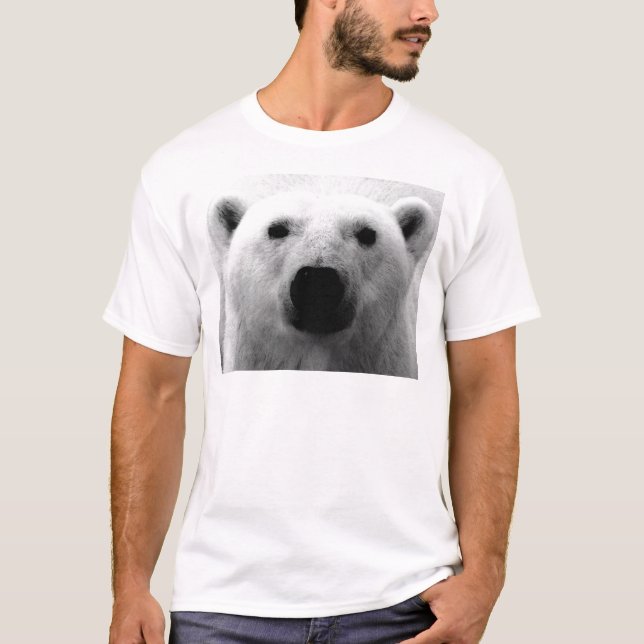 Camiseta Urso Polar Preto e Branco (Frente)