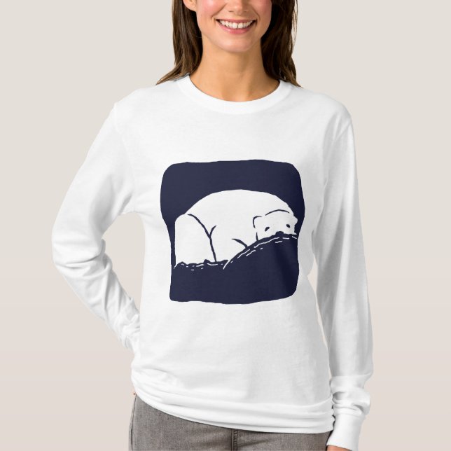 Camiseta Urso polar - salvar a terra (Frente)