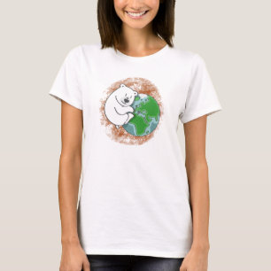 Camiseta urso polar, terra
