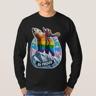 Camiseta Urso polar vibrante, tocado na montanha com rapari