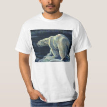 Urso Polar Vintage, Animais da Vida Marinha do Árt