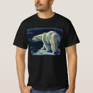 Camiseta Urso Polar Vintage, Animais da Vida Marinha do Árt