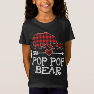 Camiseta Urso Pop de de Pop de Xadrez Vermelho Um Cubo Corr