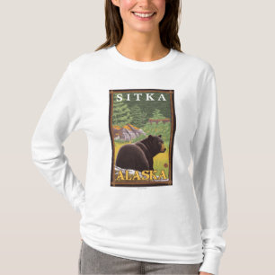Camiseta Urso preto na floresta - Sitka, Alaska