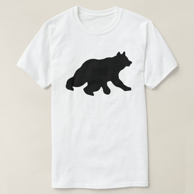 Camiseta Urso Preto Personalizável  (Frente do Design)