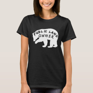 Camiseta Urso Público De Proprietários De Terras Para Acamp