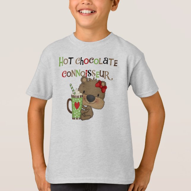 Camiseta Urso quente da menina de ChocolateConoisseur (Frente)