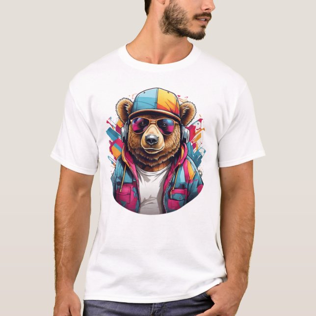 Camiseta Urso rapper (Frente)