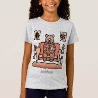 Urso Relaxado Cuta Retrominimalista | Engraçado
