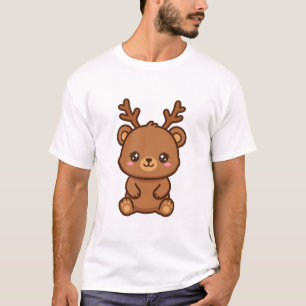 Camiseta Urso Rena de Natal Fofo