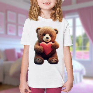 Camiseta Urso Repleto Com Coração