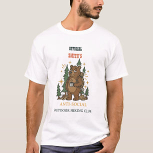 Camiseta Urso Retro com Texto Personalizado