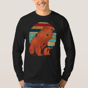Camiseta Urso Retrorista Da Floresta Castanha