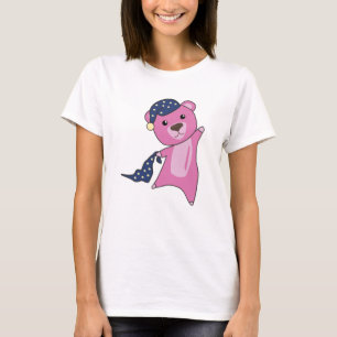 Camiseta Urso Rosa-Rosa-Rosa-Elegante