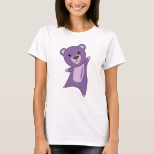 Camiseta Urso Roxo Corante Animais Corados