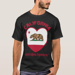 Camiseta Urso Sinalizador da Califórnia Urso Grizzly na Cal