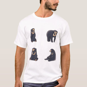 Camiseta Urso-Sol bonito Delight � Bela Arte Animal