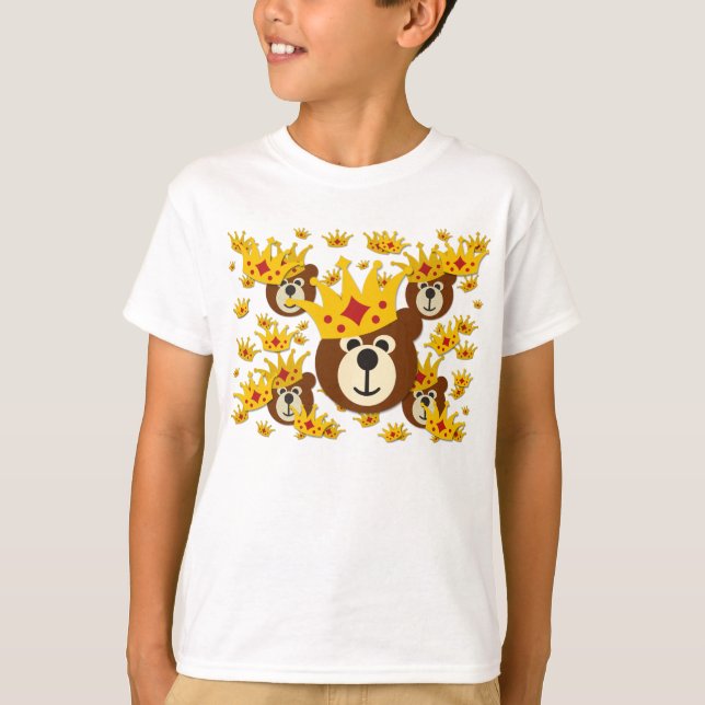 Camiseta Urso Sorridente Com Coroa (Frente)